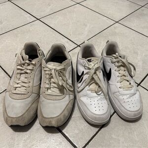 White Sneakers. Bandle. Genuine leather. Nike size 7. Puma size 8.